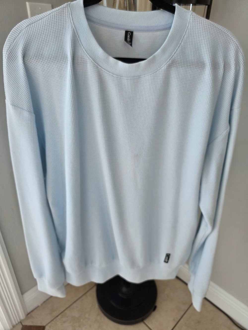 Comfrt Orginial Waffle Shirt In Baby Blue.